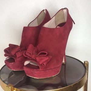 Miu Miu Bow leather booties